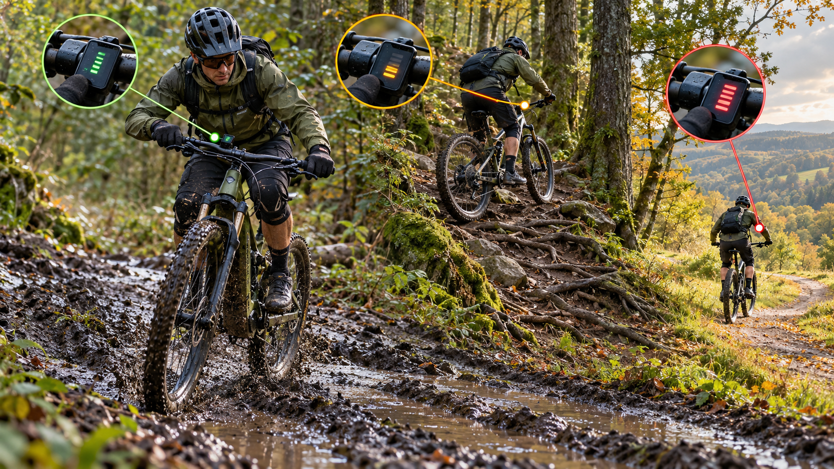 VTT electrique en foret modes dassistance